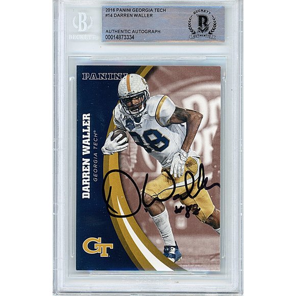 Darren Waller Signed 2016 Panini Football Card Beckett Georgia Tech Autograph - Picture 1 of 5